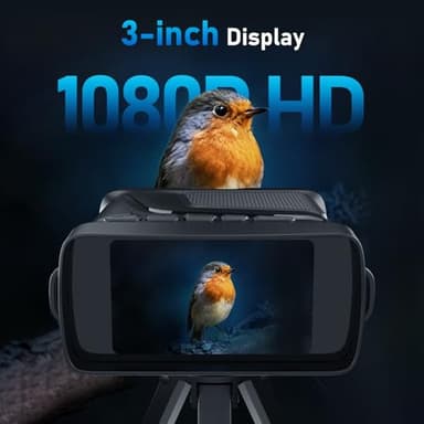 GOYOJO Night Vision Binoculars, Night Vision Goggles, 3.2'' HD Screen with 10X Digital Zoom, Portable NVG Goggles with 32GB Card to Save Photos and Videos for Hunting Camping - Image 2