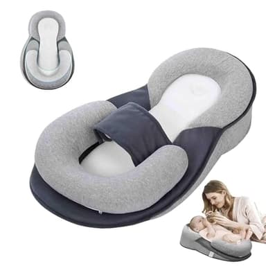 Bassinet Baby Snuggle Bed Adjustable Baby Wedge Lounger Perfect for Reducing Spit-Up - Image 1
