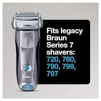 Braun Series 7 70S Electric Shaver Head Replacement Cassette – Silver - Image 2