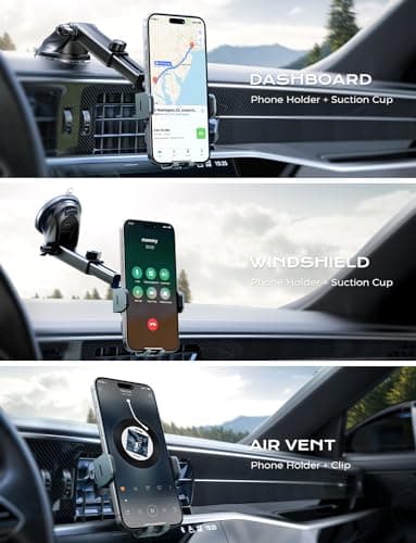 CHGeek Wireless Car Charger, 15W Fast Charging Auto Clamping Car Charger Phone Mount Phone Holder fit for iPhone 15 14 13 12 11 Pro Max Xs, Samsung Galaxy S25 Ultra S24 S23 S22, S21, S20, Green - Image 2
