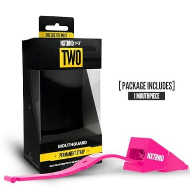Nxtrnd Two Football Mouth Guard, Football Mouthpiece with Strap, Fits Adult & Youth (Pink) - Image 4