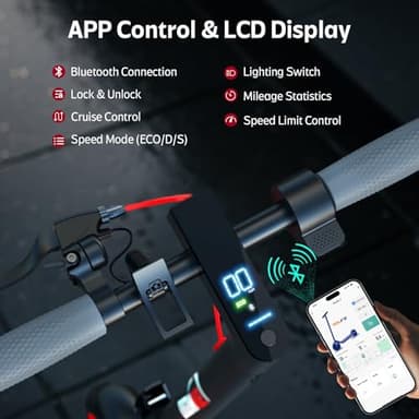 Electric Scooter for Adults- 10.4Ah Battery 350W(500W Peak) Motor, 19MPH & 25 Miles Long Range, 8.5'' Solid Tires Foldable with Dual Brake, Lightweight Portable Commuter E Scooter for Urban Travel - Image 4