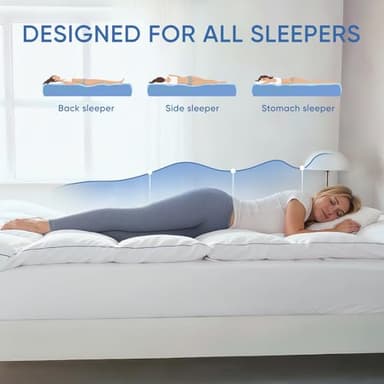 Memory Foam Queen Mattress Topper, Bed Topper with 3 Inch Extra Thick Shredded Foam, 100% Cotton Mattress Pad Cover, Breathable & Skin-Friendly Queen Size Mattress Topper with Anchor Straps - Image 6