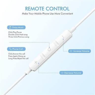 YouthCity 2 Packs Wired Headphones for iPhone Earbuds with Built-in Mic & Volume Control HiFi Stereo Nosie Reduction Earphones Compatible with iPhone 14/13/12/11/XR/XS/X/8/7/SE Support All iOS System - Image 3