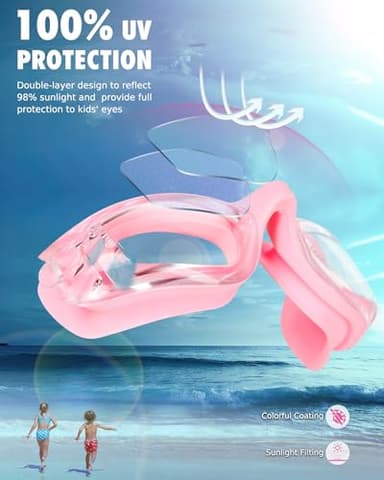 Aegend Kids Swim Goggles, Pack of 2 Swimming Goggles for Children Boys & Girls Age 3-14 - Image 2