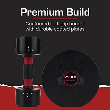 Core Fitness® Adjustable Dumbbell Weight Set by Affordable Dumbbells - Space Saver - Dumbbells for Your Home - Image 7