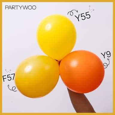 PartyWoo Mustard Yellow Balloons 101 pcs 12 Inch Fall Color Yellow Latex Helium Balloons for Graduation Thanksgiving Baby Shower Little Cutie Birthday Party Decorations Yellow-F57 - Image 4