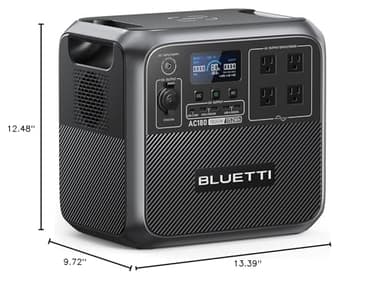 BLUETTI Portable Power Station AC180, 1152Wh LiFePO4 Battery Backup w/ 2 1800W (2700W peak) AC Outlets, 0-80% in 45Min, Solar Generator for Camping, Off-grid, Power Outage - Image 8
