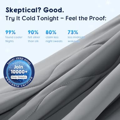Gehtmnl Cooling Comforter, Cooling Blanket for Hot Sleepers and Night Sweats, Double-Sided Cool Breathable Soft Lightweight Blanket, All Season Bedding Comforter, (Mist Light Grey, Queen(90"x90")) - Image 5