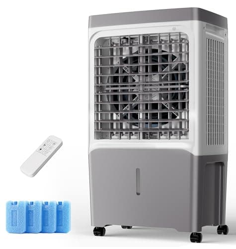 Uthfy Swamp Cooler, 2800 CFM Evaporative Air Cooler with 7 Gal Water Tank, Remote Control, 12 H Timer, 120° Oscillation, 3 Speed, Portable Air Conditioners Cooling Fan for Room, Patio, Garage, 36 Inch - Image 1