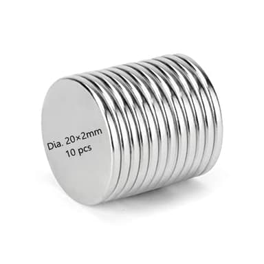 Realth Neodymium Disc Magnets, Dia. 0.79×0.08 Inch-10 PCS, Round Rare Earth Magnet for Research Industrial Purposes Educational(MC20210) - Image 1