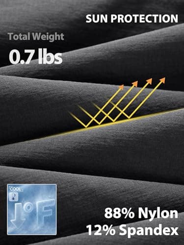 Mens Work Pants Waterproof Lightweight Nylon Cargo Stretch Tactical Pants for Men Quick Dry Comfortable Outdoor (Black, 36W*34L) - Image 3