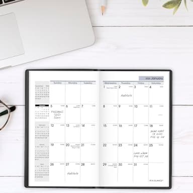 AT-A-GLANCE 2025 Planner, Monthly, 3-1/2" x 6", Pocket Size, DayMinder, Black (SK530025) - Image 2