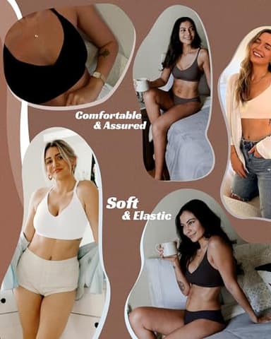 HORISUN Wireless Bras for Women Push Up Bra Full Coverage(White 2XL) - Image 6