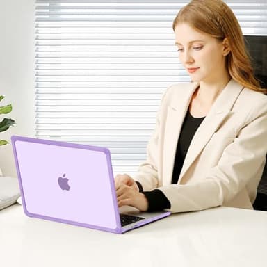 MOSISO Compatible with MacBook Pro 13 inch Case M2 2025-2016 A2338 M1 A2251 A2289 A2159 A1989 A1708 A1706, Anti-Cracking Heavy Duty Plastic TPU Bumper Hard Case&Keyboard Skin&Screen Film, Purple - Image 6