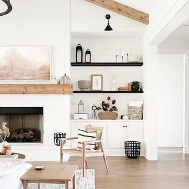 QEEIG Floating Shelves for Wall 55.1" Extra Long - Wall Mounted Shelf Bathroom Kitchen Living Room Bedroom Farmhouse Home Decor Display Bookshelf Large 55.1 x 9.3 inch Set of 2, Black (008-140B) - Image 6