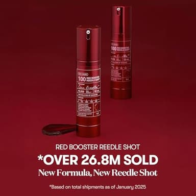 VT COSMETICS Red Booster Reedle Shot 100, Microneedling Serum with Dragon’s Blood, Exosome, Soothing Relief Serum for Irritated, and Sun-Stressed Skin, Scalp Care, Korean Skincare 1.69 fl oz (50ml) - Image 3