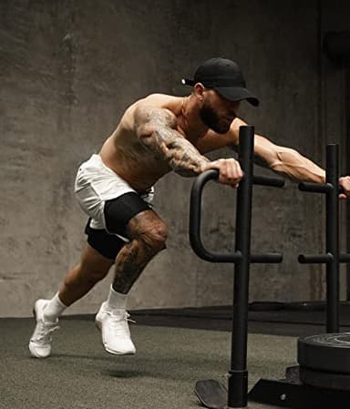 Leidowei Men's 2 in 1 Running Shorts Gym Workout Quick Dry Men Shorts with Phone Pocket (Light Blue, S) - Image 6