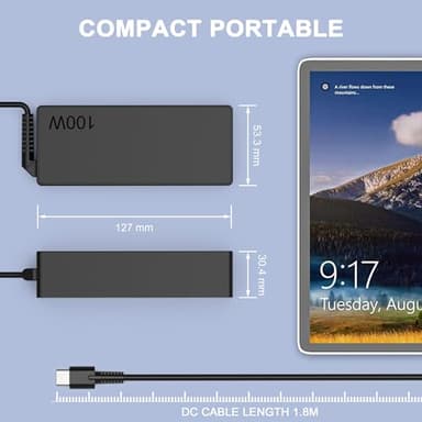 BULL-TECH Universal 100W USB C Laptop Charger Replacement for MacBook Lenovo dell hp Asus Acer Razer Blade Stealth Samsung Chrombook Charger Fast Charging Type C AC Adapter Power Cord Supply - Image 8