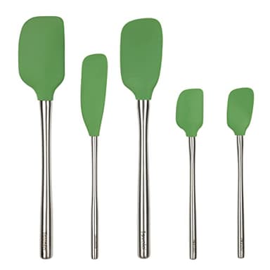 Tovolo Flex-Core Stainless Steel Handled Spatula Set of 5 for Meal Prep, Cooking, Baking, and More - Image 1