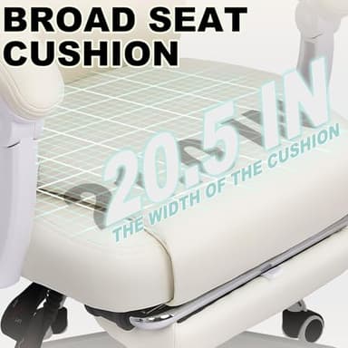 Misolant Big and Tall Office Chair with Footrest, High Back Desk Chair with Linkage Armrest, 90-155° Recline Executive Computer Chairs with Adjustable Height for Home - Image 5