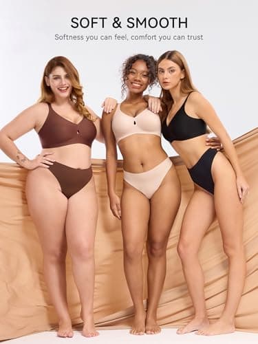 LUCKMEEY Bras for Women No Underwire Push Up Wireless Bra Seamless Bras Full Coverage Supportive Everyday Bra with Lift - Image 6