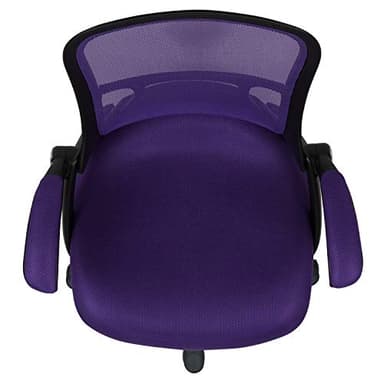 Flash Furniture Porter High-Back Swivel Office Chair with Adjustable Lumbar Support and Seat Height, Ergonomic Mesh Desk Chair with Flip-Up Armrests, Purple/Black - Image 8