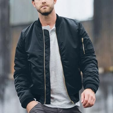 TACVASEN Men's Jackets Full Zip Up Winter Warm Fleece Liner Work Coats Outwear Turmeric, M - Image 3
