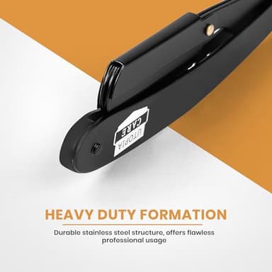 Utopia Care Professional Straight Razor for Men, Barber Straight Edge Razor Safety with 100 Pack Blades, Black - Image 5