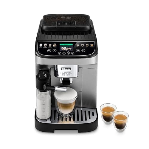 De'Longhi Magnifica Evo Next Fully Automatic Espresso Machine - Programmable Coffee Maker with Grinder and Milk Frother - Hot & Cold Brewer for Espresso, Latte, Cappuccino, Americano, Tea and More - Image 1