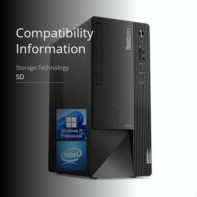 Lenovo IdeaCentre Business Desktop| Intel Quad-Core Processor | 32GB RAM | 1TB SSD & 1TB HDD | Support Upto 3 Monitors | HDMI & USB-C | Ethernet | Wi-Fi | Bluetooth | Keyboard & Mouse| Windows 11 Pro - Image 3