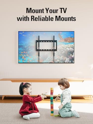 Mounting Dream TV Mount Fixed for Most 26-60 Inch LED, LCD and Plasma TVs, TV Wall Mount TVs Bracket up to VESA 400x400mm and 100 LBS Loading Capacity, Low Profile and Space Saving Flat Mount MD2361-K - Image 8