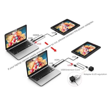 XPPen Drawing Tablet with Screen Full-Laminated Graphics Drawing Monitor Artist13.3 Pro Graphics Tablet with Adjustable Stand and 8 Shortcut Keys (8192 Levels Pen Pressure, 123% sRGB) - Image 4