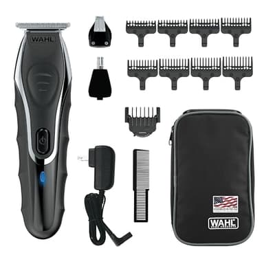 Wahl Aqua Blade® Rechargeable Wet/Dry Lithium-Ion Deluxe Beard Trimmer for Men - Interchangeable Heads for Detailing, Hair, Mustache and Body Grooming - Model 9899-100 - Image 1