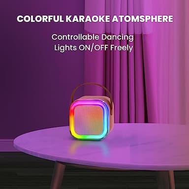 IROO Mini Karaoke Machine for Kids, 2025 TOP Toys Birthday Gifts Ideas for Girls Ages 4, 5, 6, 7, 8, 9, 10, 12+ Years Old, Portable MP3 Player with 2 Wireless Mics for Party - Image 8