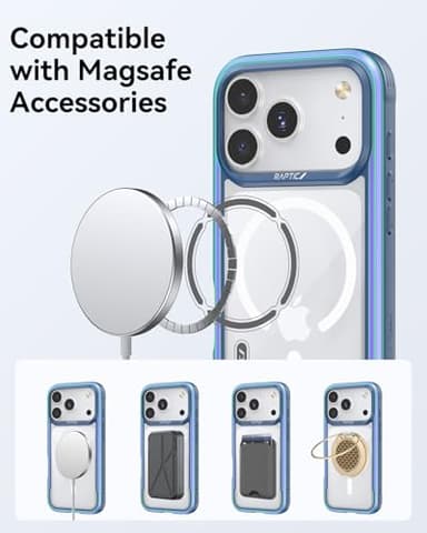 RAPTIC Shield for iPhone 17 Pro Max Case, Compatible with MagSafe, [23FT Mil-Grade Drop Protection], Durable Anodized Shockproof Aluminum Frame Slim for 17 Pro Max Case, Iridescent - Image 5