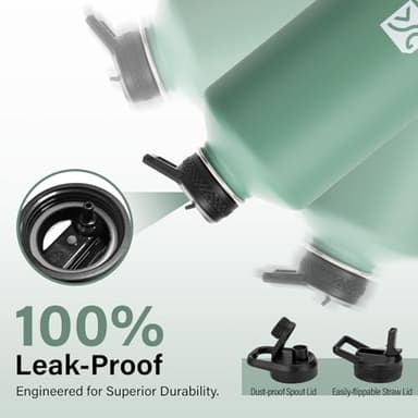 DYSANKY 1 Gallon Water Bottle Insulated | Thickened Stainless Steel Vacuum Metal Water Jug | Portable Sports Large for Gym and Hiking with Straw, Carrier Bag, Handle Strap | BPA-Free 128 oz - Image 7