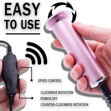 Dr.Pedi Electric Callus Remover for Feet Speed Adjustable Electric Foot File with 60pcs Replacement Sandpaper Discs Pro Pedicure Foot Filer Dead Dry Hard Skin Calluses Foot Grinder Pink - Image 5