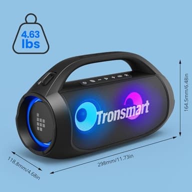 Tronsmart Bang SE Portable Bluetooth Speaker, Colorful LED and 40W Wireless Stereo to Infuse Your Party, Ultra Lightweight Portable Design and IPX6 Waterproof, Suitable for Party/Outdoor/Travel - Image 10