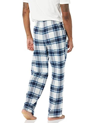 Amazon Essentials Men's Breathable Flannel Pyjama Trousers (Available in Big & Tall), Grey White Plaid, M - Image 3