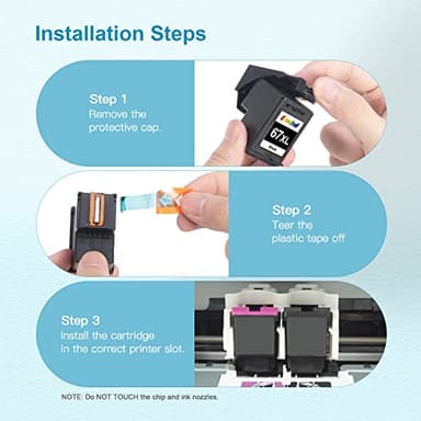 Eudul 67XL Ink Cartridges Black Color Combo Pack Replacement for HP Ink 67 67XL Printer Ink Works for HP DeskJet 2827e 2755e 2700 2855e 2800 4155e 2755 2852e Envy 6055e 6000 6455e (2 Pack) - Image 7
