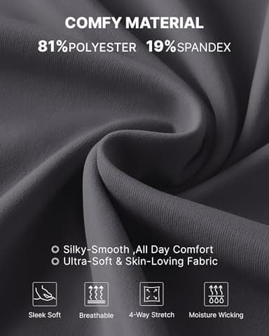 G4Free Yoga Pants Women Wide Leg Capris with Pockets Loose Crop Pants Knee Length Capri Leggings Tummy Control Workout Pants(Deep Grey,L,14") - Image 4