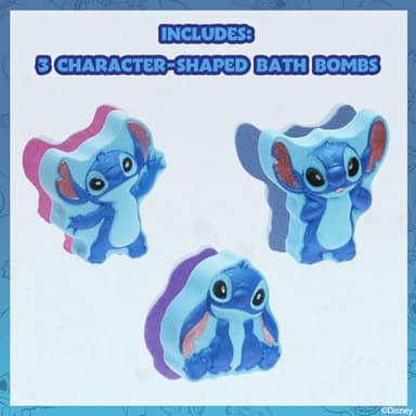 Stitch Bath Bombs for Kids, Fun Bright Rainbow Colors, Raspberry Scented for Kids, Ages 3+, by Townley Girl - Image 2