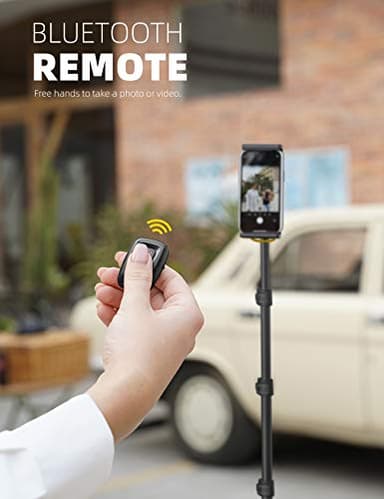 Lamicall Tablet Floor Tripod Stand - 64.9" Tablet Holder Mount with Adjustable Height for Stream/Watching with Bluetooth Remote, for iPad Pro 12.9, Mini, Air, iPhone and 4.7-13" Tablet and Cellphone - Image 3