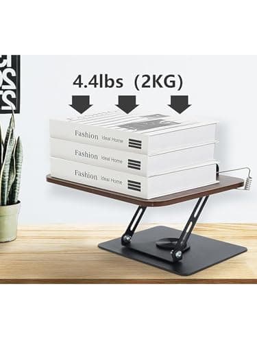 SUNBABA Adjustable Book Stand for Reading with 360° Rotating Bases,Book Holder Foldable Designs with Elastic Clips,Multifunctional Display Stand for Magazines,Tablets,Laptops,Cookbooks(Black) - Image 5