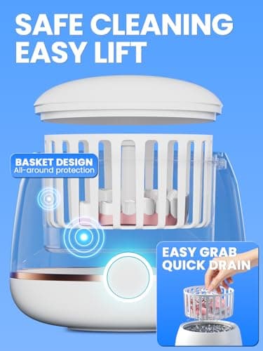 Dental Ultrasonic Retainer Cleaner Machine: Nicwell 200ML Denture Cleaner, Deep Cleaning Mouth Guard Cleaner, Aligner Cleaner, NightGuard Cleaner with Protection Design for Braces, Oral Dental & Tray - Image 6
