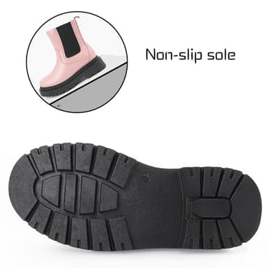 Wulubaba Girls Ankle Boots Side Zipper Lace Up Dress Pink Girls Boots for Toddler/Little Kid/Big Kid,Pink,2 - Image 4