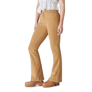 Lucky Brand Women's High Rise Corduroy Stevie Flare Jean, Cider - Image 4