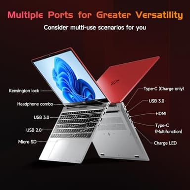 NIMO 15.6 IPS-FHD-Laptop, 16GB RAM 1TB SSD Intel Pentium Quad Core N100, Backlit Keyboard Fingerprint (Beat to i3-1115G4 Up to 3.4GHz) Computer for Student-Home WiFi 6 BT5.2 Win 11 - Image 3