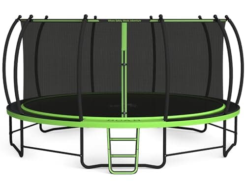 BCAN Trampoline 8FT 10FT 12FT 14FT 15FT 16FT Recreational Trampoline with Enclosure for Kids Adults, ASTM Approved, Outdoor Trampoline with Ladder for Kids - Image 1